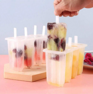 Frozen Popsicle Molds Ice Cream Pop Maker Freezer Tray Fruit with Sticks Summer