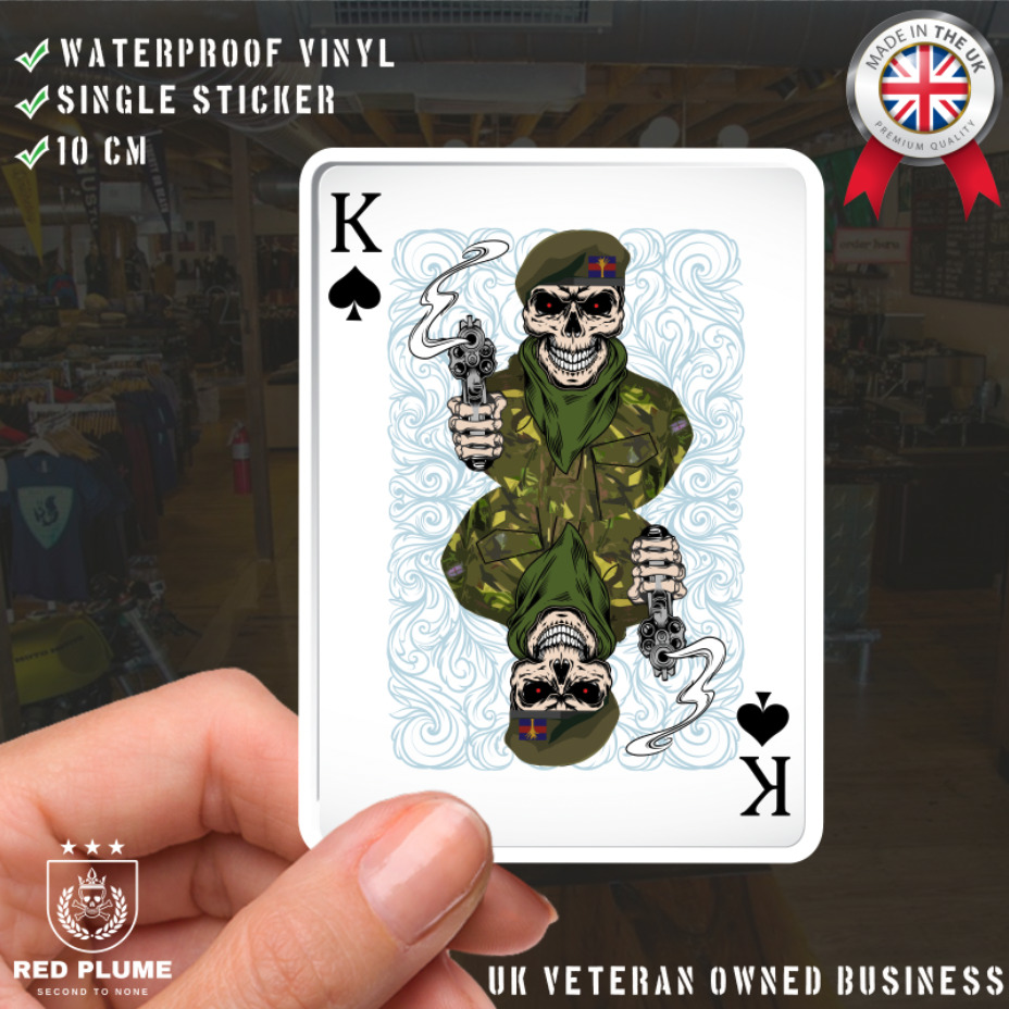 Welsh Guards King of Spades Waterproof Vinyl Sticker/Decal 10cm - Picture 1 of 4