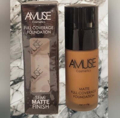 Amuse Cosmetics Full Coverage Foundation Semi Matte Finish  COCOA 1.75oz BNIB