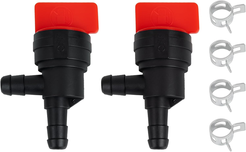 Fuel Shut off Valve 2 Pack 1/4" Gas Cut off for Briggs Stratton Tecumseh Mower