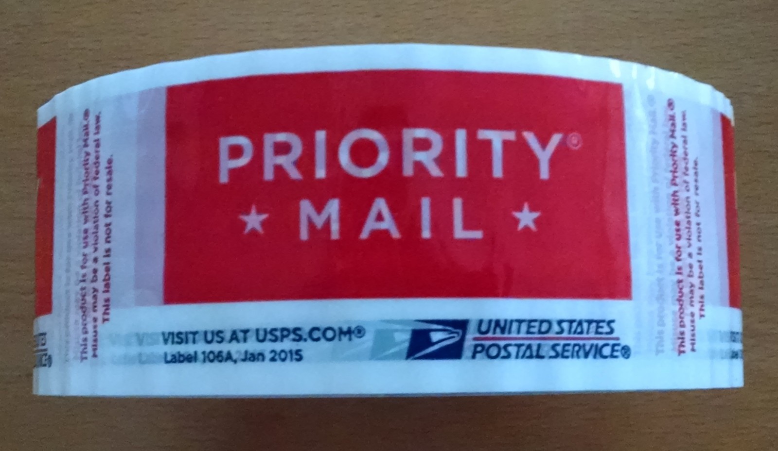 5 ROLL USPS EXPRESS MAIL PRIORITY TAPE JAN 2015 119 NOV 2018 A106 CLEAR BLUE RED