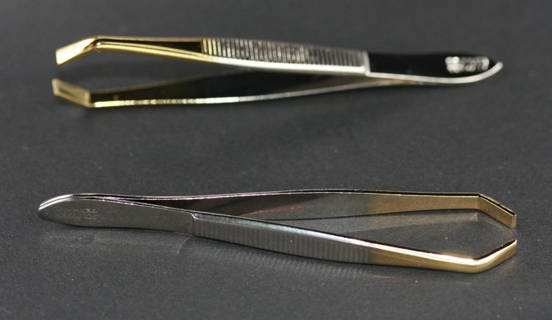Augenbrauenpinzette Vergoldet Zupf Pinzette Haarzupfpinzette Solingen 8 Cm Etui