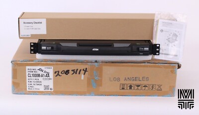 New Open Box Aten CL1000M Master View Max KVM Single Rail 17'' LCD Console