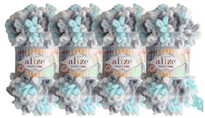 Puffy Fine Color Baby Blanket Small Loop 100% Micropolyester Soft Yarn Lot of...