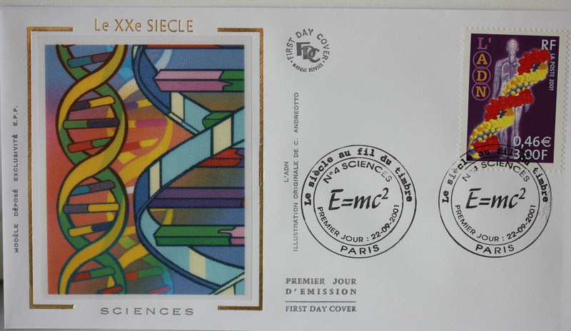 Enveloppe Premier Jour - 9 X 16,5 Cm - Annee 2001 - XxÂ° SiÃ¨Cle Sciences