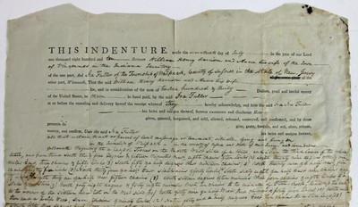 Anna & William Henry Harrison Signed 13.75x16.5 1810 Indenture Document BAS
