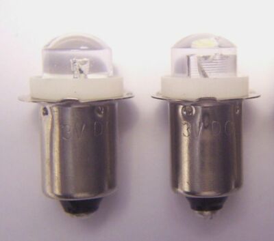 2 X LED's for Standard PR2  2-Cell (3.0V) C D AA AAA Camping light Flashlights