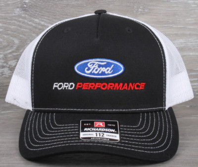 Ford Performance Logo Embroidered on a Richardson 112 fp Trucker Snapback Hat