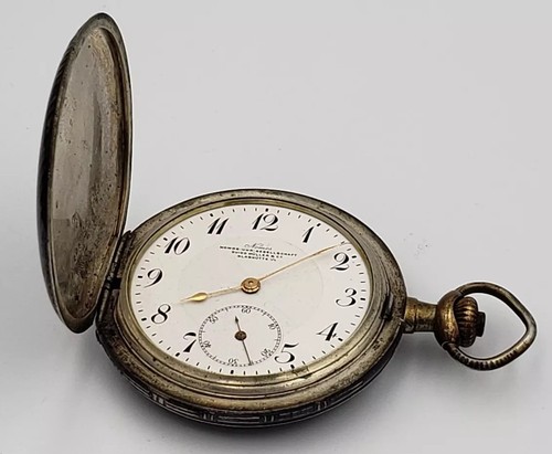 Rare Nomos Glashutte I/S Guido Müller & Co Art Deco Pocket Watch For Repair 53mm