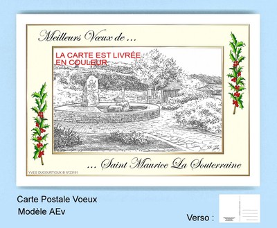 CP AEv 23191 CARTE POSTALE VOEUX HOUX 23 SAINT MAURICE LA SOUTERRAINE