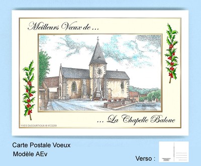CP AEv 23259 CARTE POSTALE VOEUX HOUX 23 LA CHAPELLE BALOUE