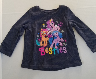 My Little Pony A New Generation Blue Long Sleeve Shirt Toddler Girls Size 12M