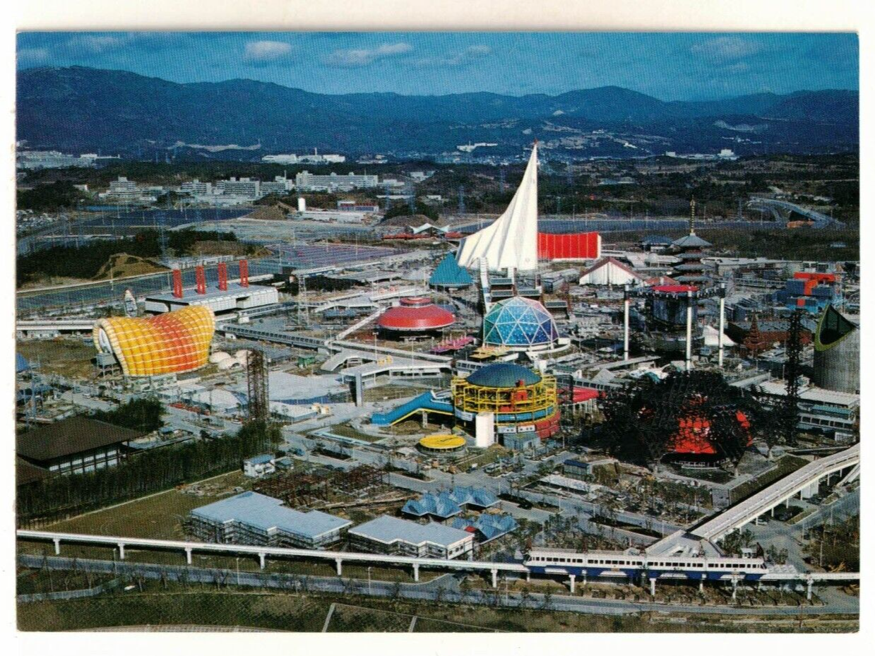 EXPO'70.Osaka Japan パネル 1970 PC: Aerial View of Expo 70 Site – Osaka, Japan – 4” x 6
