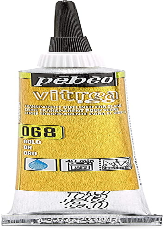Vitrea 160, Glass Paint Outliner, 20 Ml Tube - Gold (114068)
