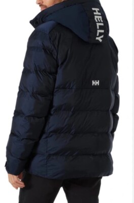Helly Hansen $380  Water Resistant Puffy Parka Size XL Navy Blue Jacket Coat