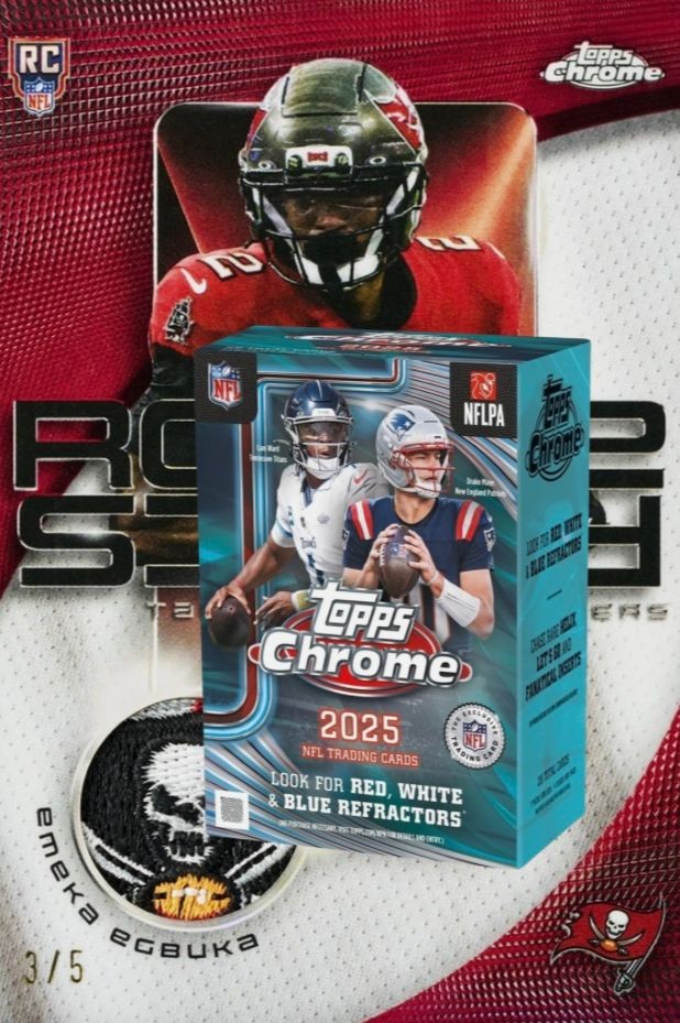 Topps Chrome Football Rips+Giveaway Packs | eBay Live Video