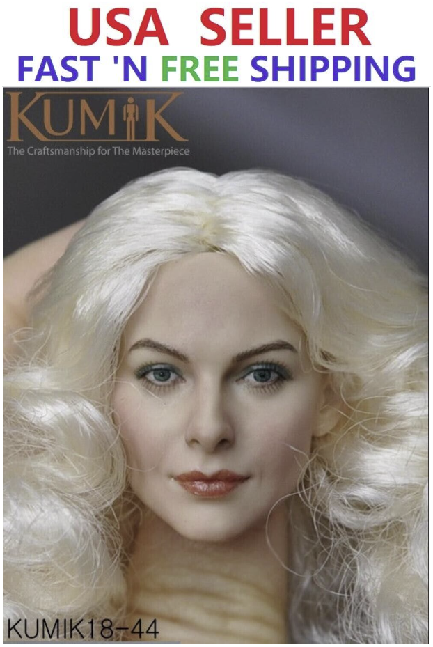 1/6 scale Female Head Sculpt Blonde Hair KUMIK KM 18-44 for