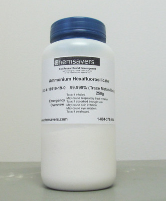 Ammonium Hexafluorosilicate, 99.999% (Trace Metals Basis), Certified, 250g