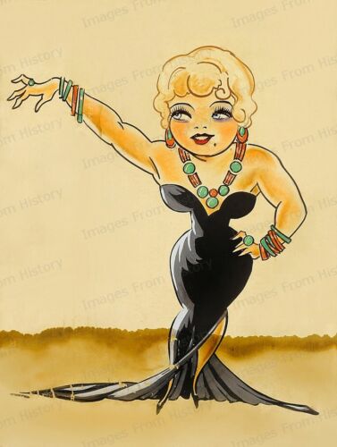 8x10 Print Mae West Beautiful Color Illustration #5581