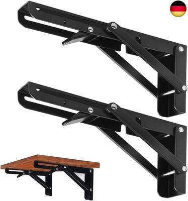 CEEYSEE 2 Stück Klappkonsole 300 mm Schwerlast Klappkonsole Klappwinkel 90 Grad 