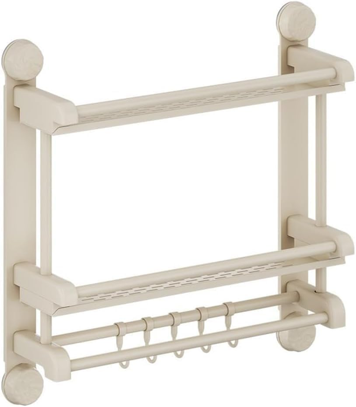 Shower Caddy Suction Cup Corner, Vacuum Suction Cup Towel Holder, No-Drill Bathr