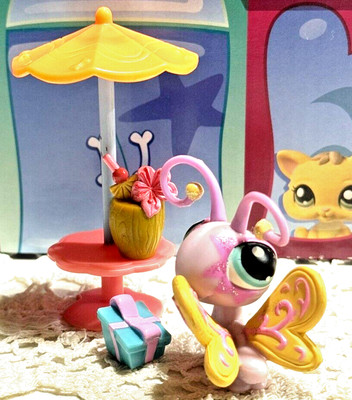 LITTLEST PET SHOP AUTHENTIC ATW GLITTER BUTTERFLY #397 & ACCESSORIES