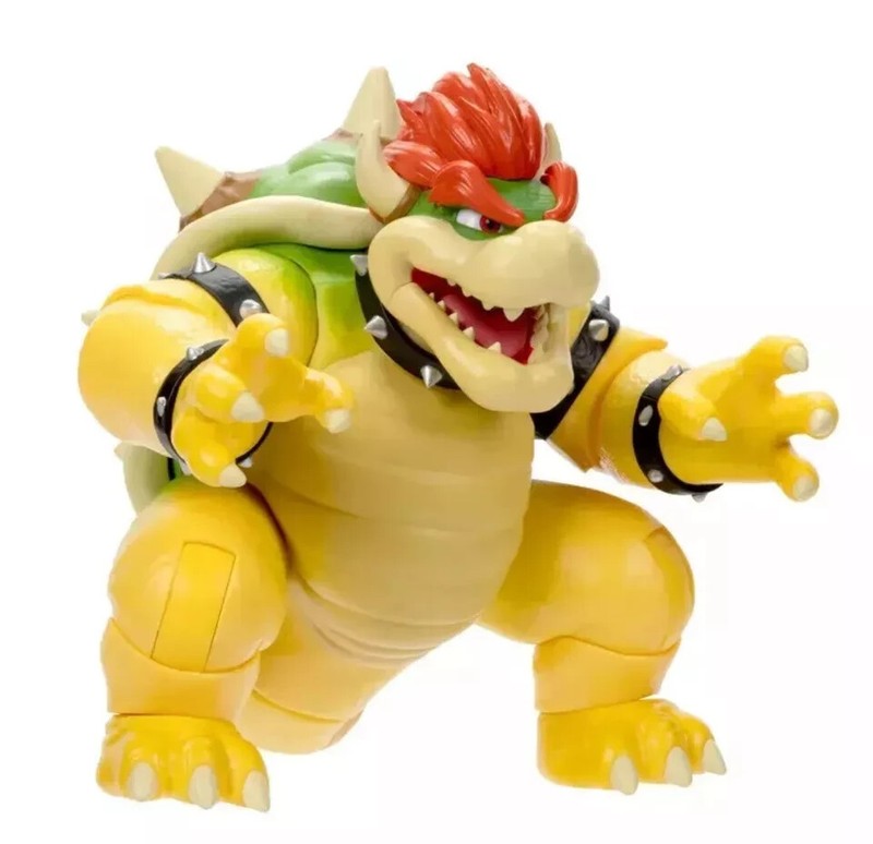 Nintendo Super Mario Bros. BOWSER 7"Action Figw/Fire Breathing Effect BOX