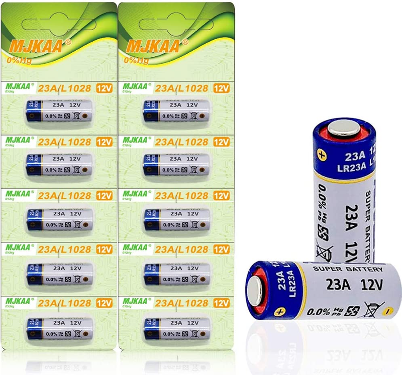 MJKAA 10 Count A23 23A 12 Volt Battery for Garage Doors Opener, Doorbells