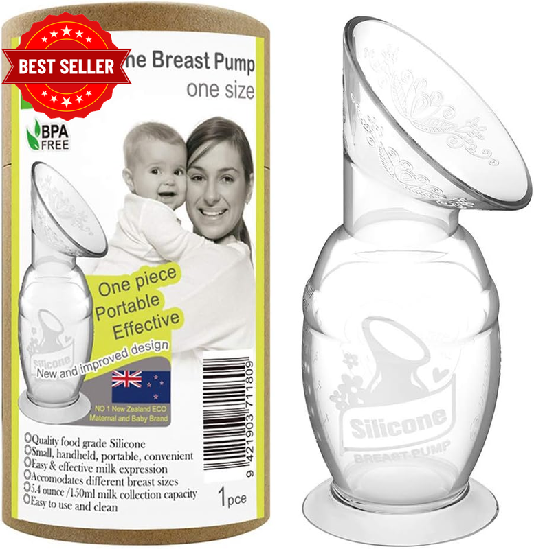 Manual Breast Pump with Suction Base Breastmilk Collector Breastfeeding Pump