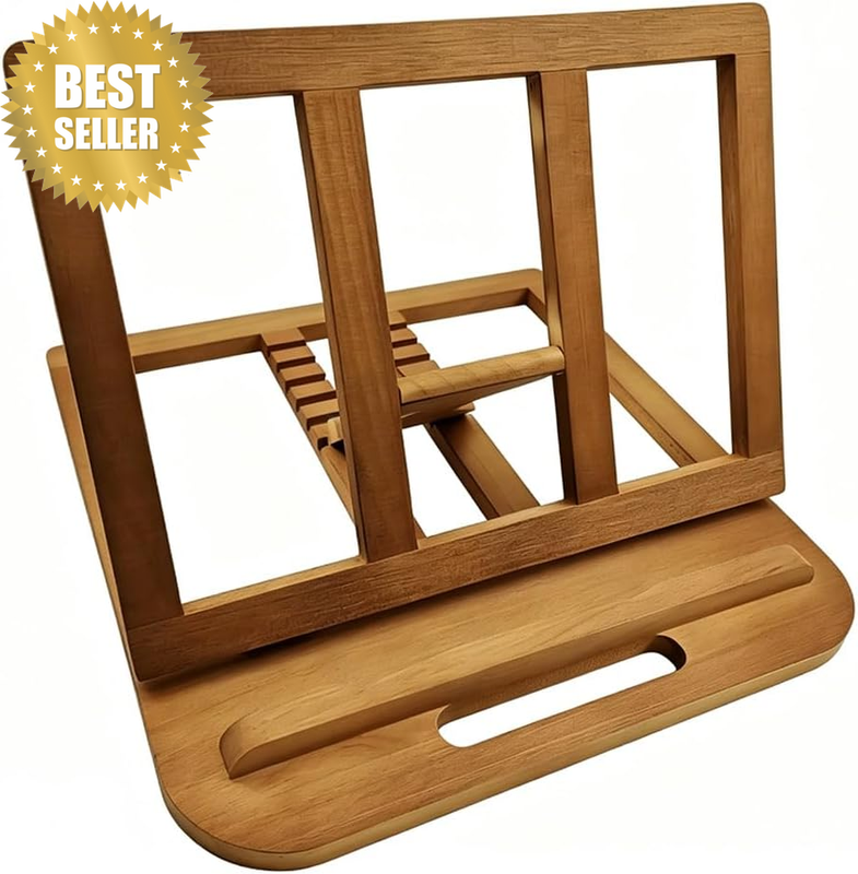 Wooden Laptop Stand, Adjustable Ergonomic Laptop Holder, Folding Laptop Cooler S