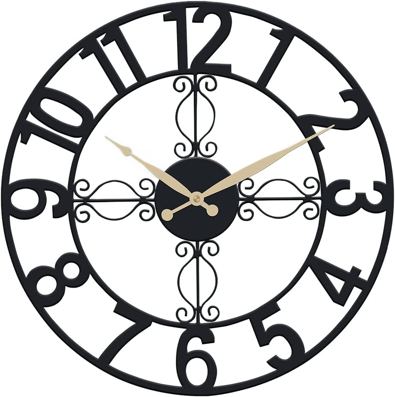 Outdoor Wall Clock 18 Inch outside Waterproof Garden Clock Large Numerals New