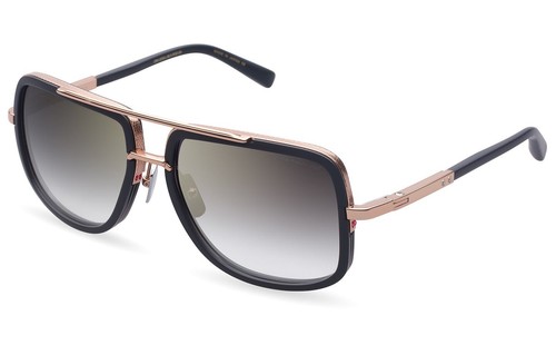 Pre-owned Dita Mach One Drx-2030-l Matte Black Rose Gold Mirror Grey Gradient Sunglasses In Gray