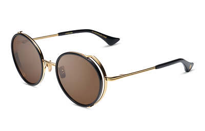 Pre-owned Dita Dts532-52-01-z Lageos Black - Gold W Sunglasses In Brown