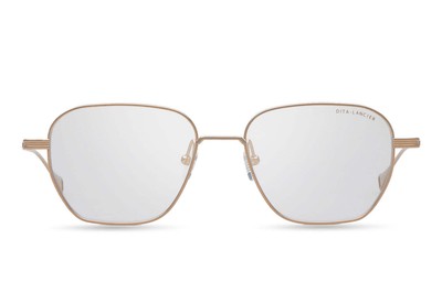 Pre-owned Dita Dlx123-a-01 Lsa-123 Gold Sand Eyeglasses In Clear Lens