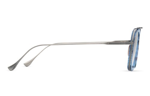 Pre-owned Dita Flight 006 7806-t Blue Swirl Antique Silver Grey Lens Sunglasses Authentic In Gray
