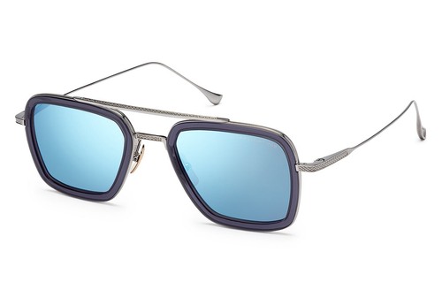 Pre-owned Dita Flight 006 7806 A Black Palladium Silver Blue Mirror Sunglasses Authentic In Grey Blue Mirror