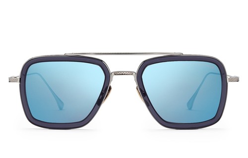 Pre-owned Dita Flight 006 7806 A Black Palladium Silver Blue Mirror Sunglasses Authentic In Grey Blue Mirror