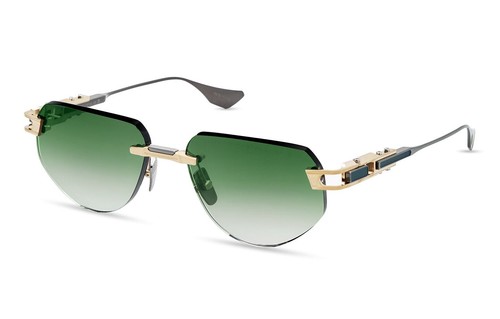 Pre-owned Dita Grand Imperyn Dts-164-02 White Gold Greengradient Lens Sunglasses Authentic