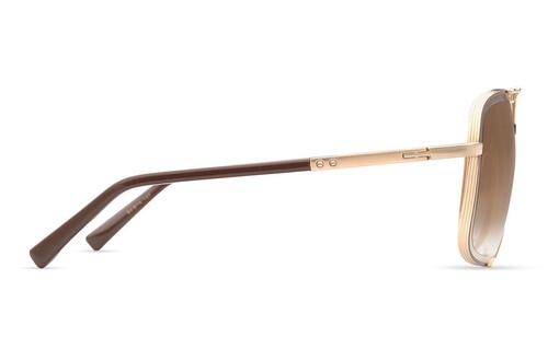 Pre-owned Dita Mach-five Drx-2087-i Gld Brn Brushed White Gold-brown Gradient Sunglasses