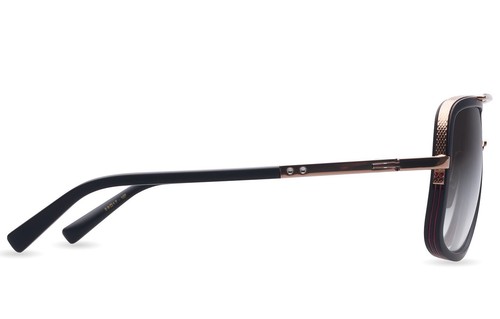 Pre-owned Dita Mach One Drx-2030-l Matte Black Rose Gold Mirror Grey Gradient Sunglasses In Gray