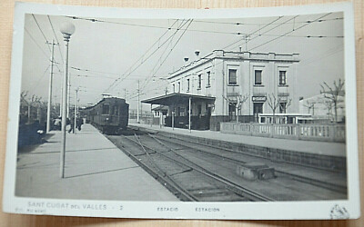 44744 Postcard Sant Cugat Del Valles Spain Railway Station