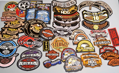 Lot of 50 - Harley Davidson - Sturgis - HOG Owners Group Patches OFFICIAL -