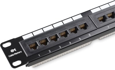 Cable Matters 180011-CAT6 24-Port Rackmount or Wallmount Patch Panel