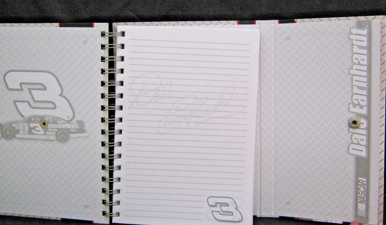 Clearance Dale Earnhardt Spiral Notebook Diary Snap Closure Lined Pages 8.5