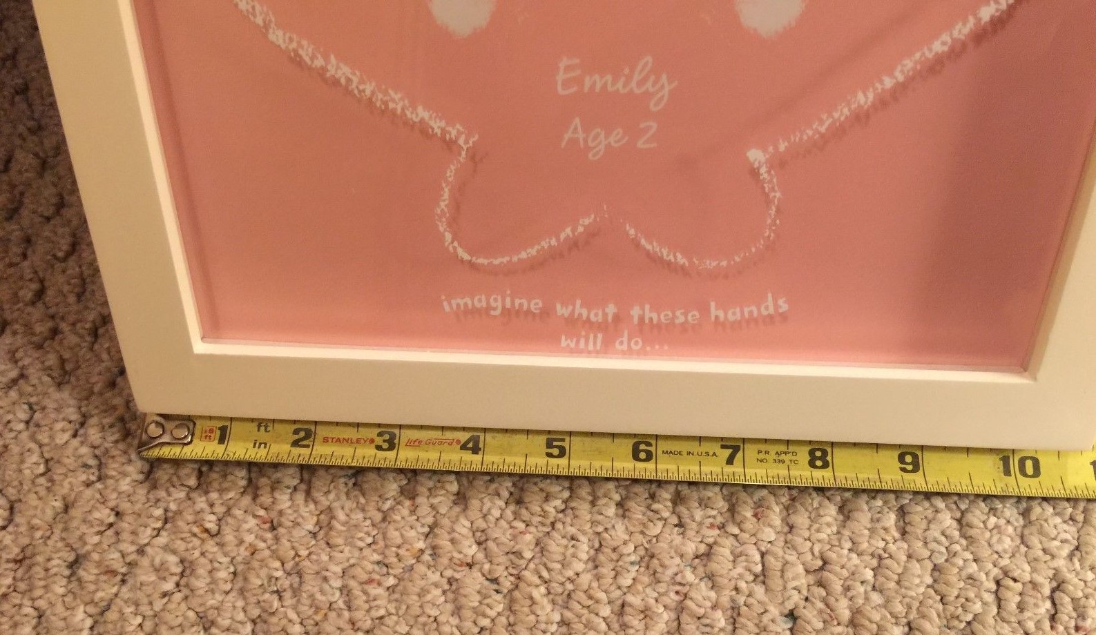 Crayola Handprint Glass/Plastic Frame 10.5”x10.5” w Papers/Washable Paint NIB!