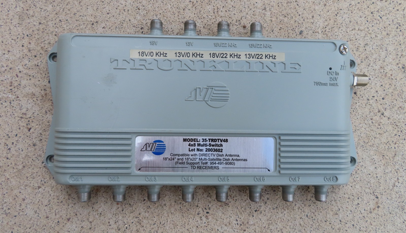 Genuine Trunkline Model 35-TRDTV48 Satellite Digital 4x8 Multi Switch