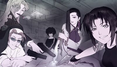 Anime black lagoon revy shenhua sawyer the cleaner Playmat Game Mat Desk