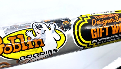 Vintage Translucent Halloween Wrapping Film Ghost Witch Gift Wrap Party Retro