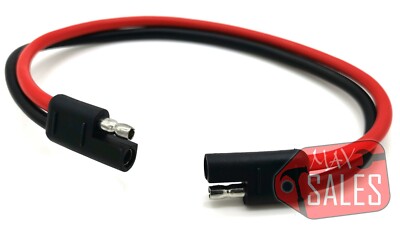 10 Gauge 12'' 2 Pin Quick Disconnect Wiring Harness Heavy Duty SAE Cable