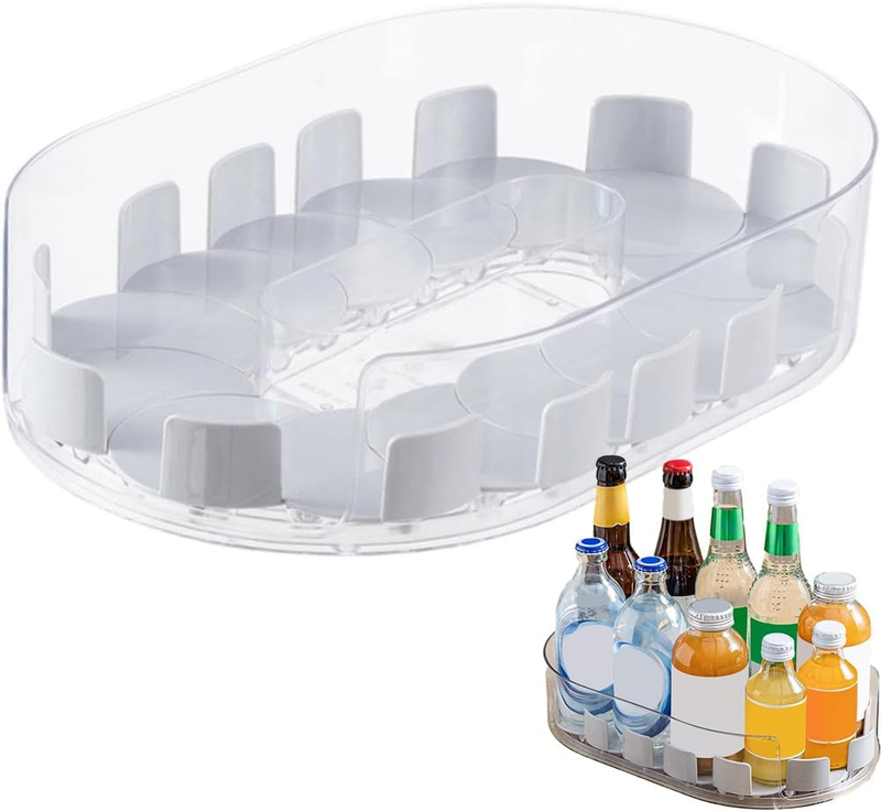 Rotating Spice Organizer – 360° Turntable Storage Tray for Refrigerator, Pantry